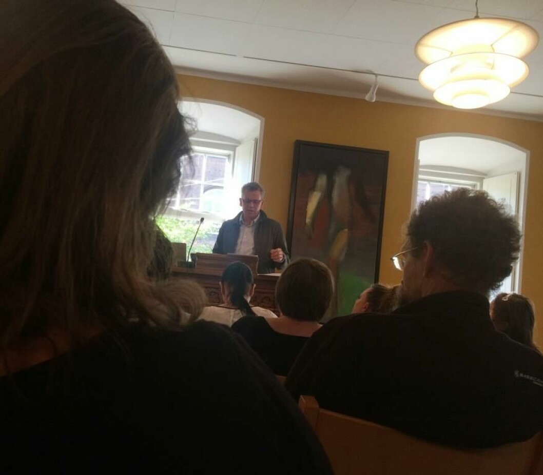 DPU's nye leder, Claus Holm, fortæller om et nyt lærerideal på en Sophia-konference i Vartov i København.