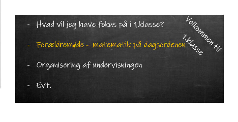 Forældremøde – matematik på dagsordenen (Del 2)