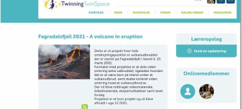 eTwinning-projekt om vulkaner - mens det sker