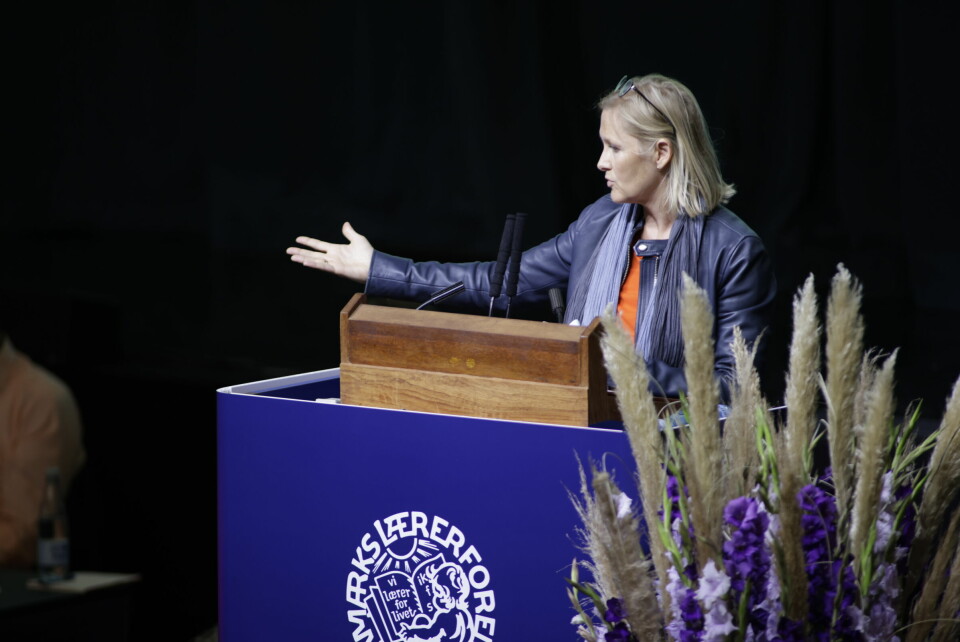 Kredsformand i Høje-Taastrup Lærerkreds, Heidi Yoma Rasmussen, fortalte på sidste uges kongres om problemerne med projekt 'Fremtidens skole'.