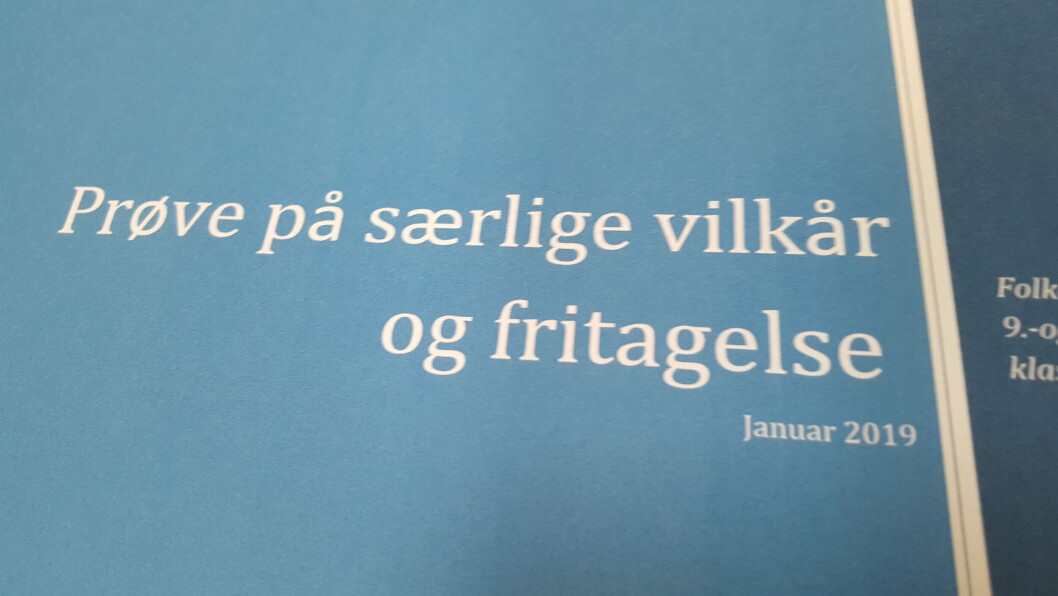 Den opdaterede vejledning om prøver på særlige vilkår præciserer, at elever i gul kategori i den nationale ordblindetest må gå til prøve på almindelige vilkår. Den opdaterede vejledning om prøver på særlige vilkår præciserer, at elever i gul kategori i den nationale ordblindetest må gå til prøve på almindelige vilkår.