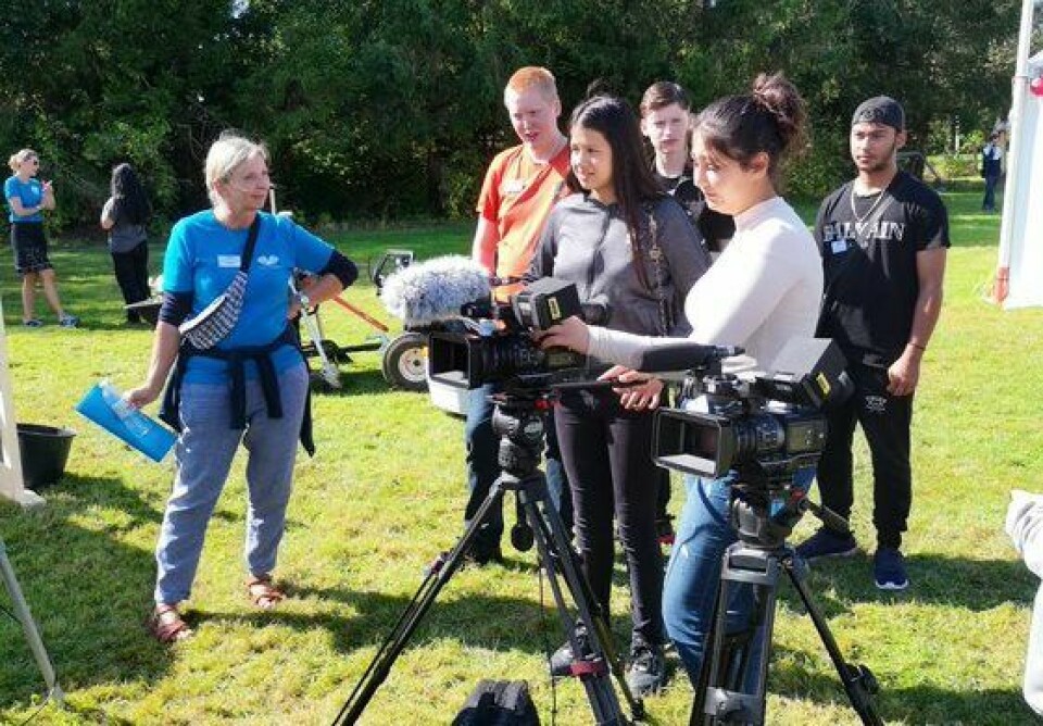 Deltagerne i Special Skills i Ishøj fik et indtryk af, hvordan eleverne på Glad Fagskole i København arbejder med professionel medieproduktion.