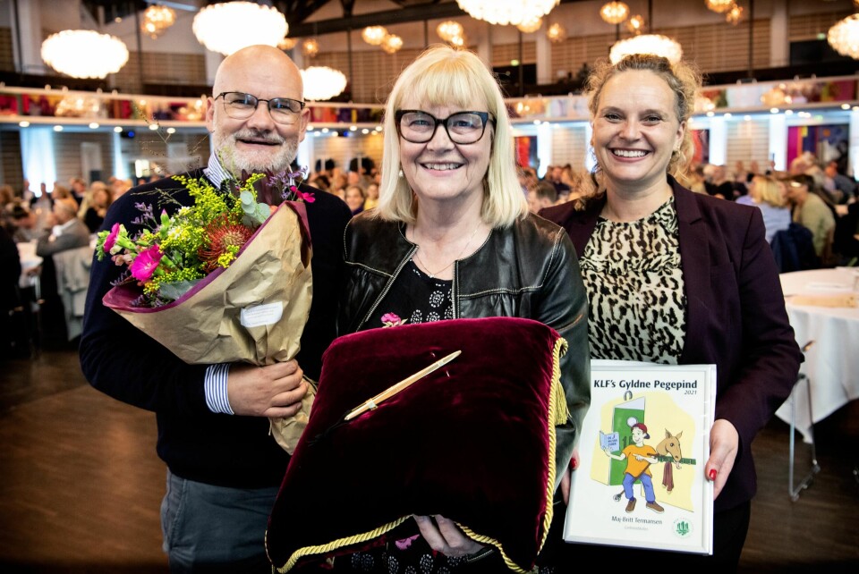 Årets vinder af prisen Den Gyldne Pegepind, Maj-Britt Termansen, har igennem 14 år arbejdet for at gøre de små elever til sikre læsere.
