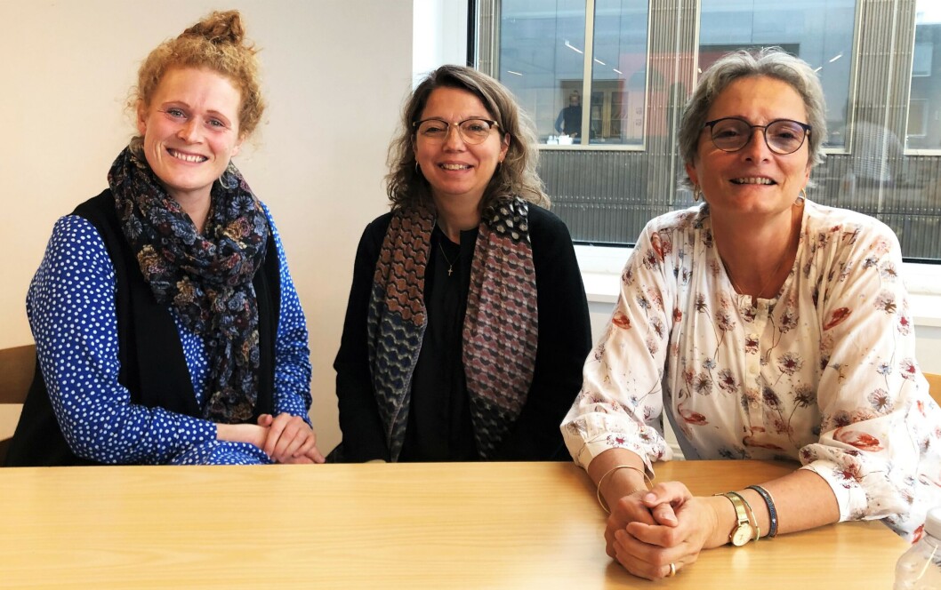 Thilde Kold, Maria Gøricke og Katrine Lotterup nyder at få ny inspiration til, hvad de kan læse med deres elever. Thilde Kold, Maria Gøricke og Katrine Lotterup nyder at få ny inspiration til, hvad de kan læse med deres elever.