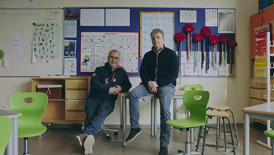 De faglige kompetencer hos medarbejderne på Kulsbjerg Skole har det fint, siger skoleleder Nils Nørbo (til venstre) og leder af afdeling Mern Bendt W. Jespersen.