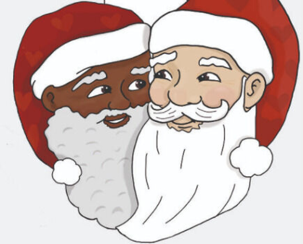 Et af motiverne på til-fra-kort til julepakkerne. Et af motiverne på til-fra-kort til julepakkerne.