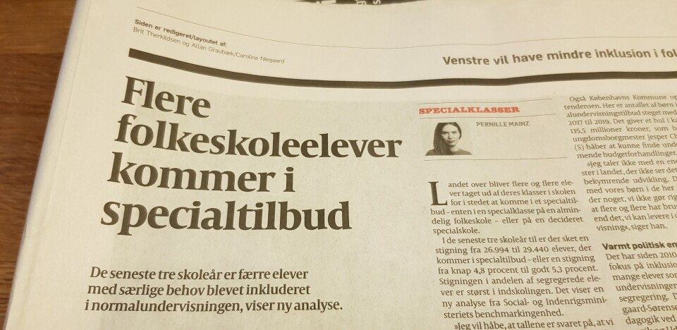Tankevækkende artikel i Politiken i går.