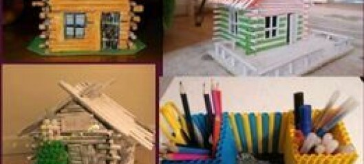 Inspiration til fjernundervisning “Drømmehus eller blyantholder” af genbrugspapirer i håndværk og design.