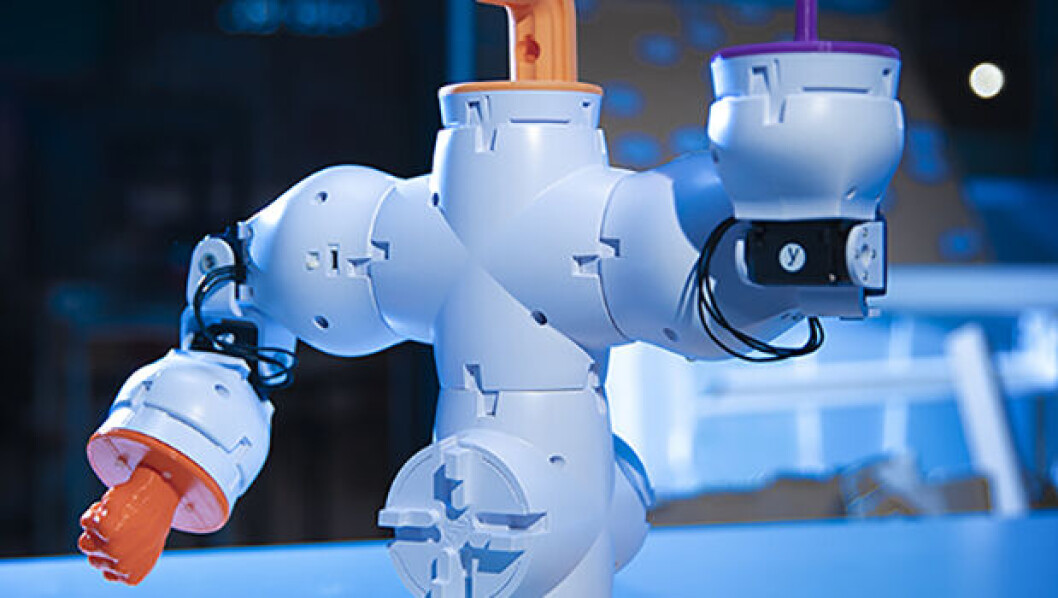 Det nye fag skal lære eleverne at kode robotter som denne, men også klæde dem på til at være kritiske over for teknologien. Det nye fag skal lære eleverne at kode robotter som denne, men også klæde dem på til at være kritiske over for teknologien.