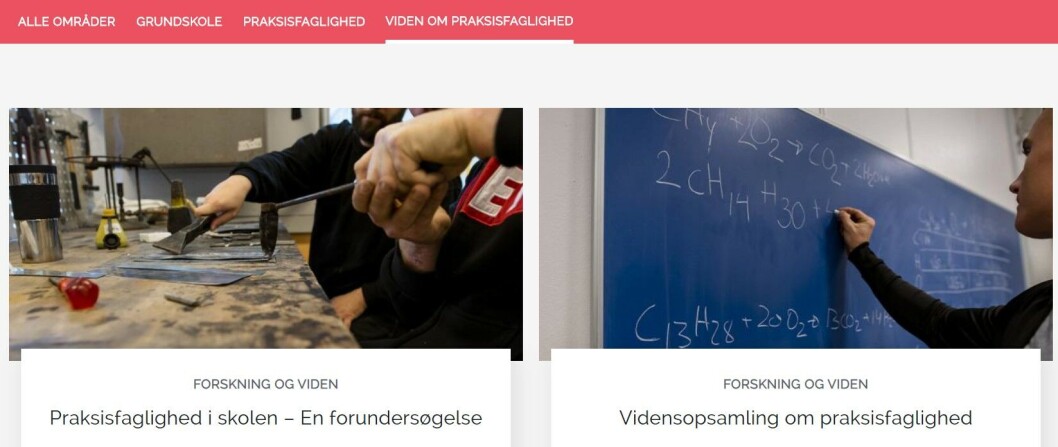 På emu.dk/grundskole/praksisfaglighed er der masser af inspiration at hente til at arbejde praksisfagligt i fagene. På emu.dk/grundskole/praksisfaglighed er der masser af inspiration at hente til at arbejde praksisfagligt i fagene.