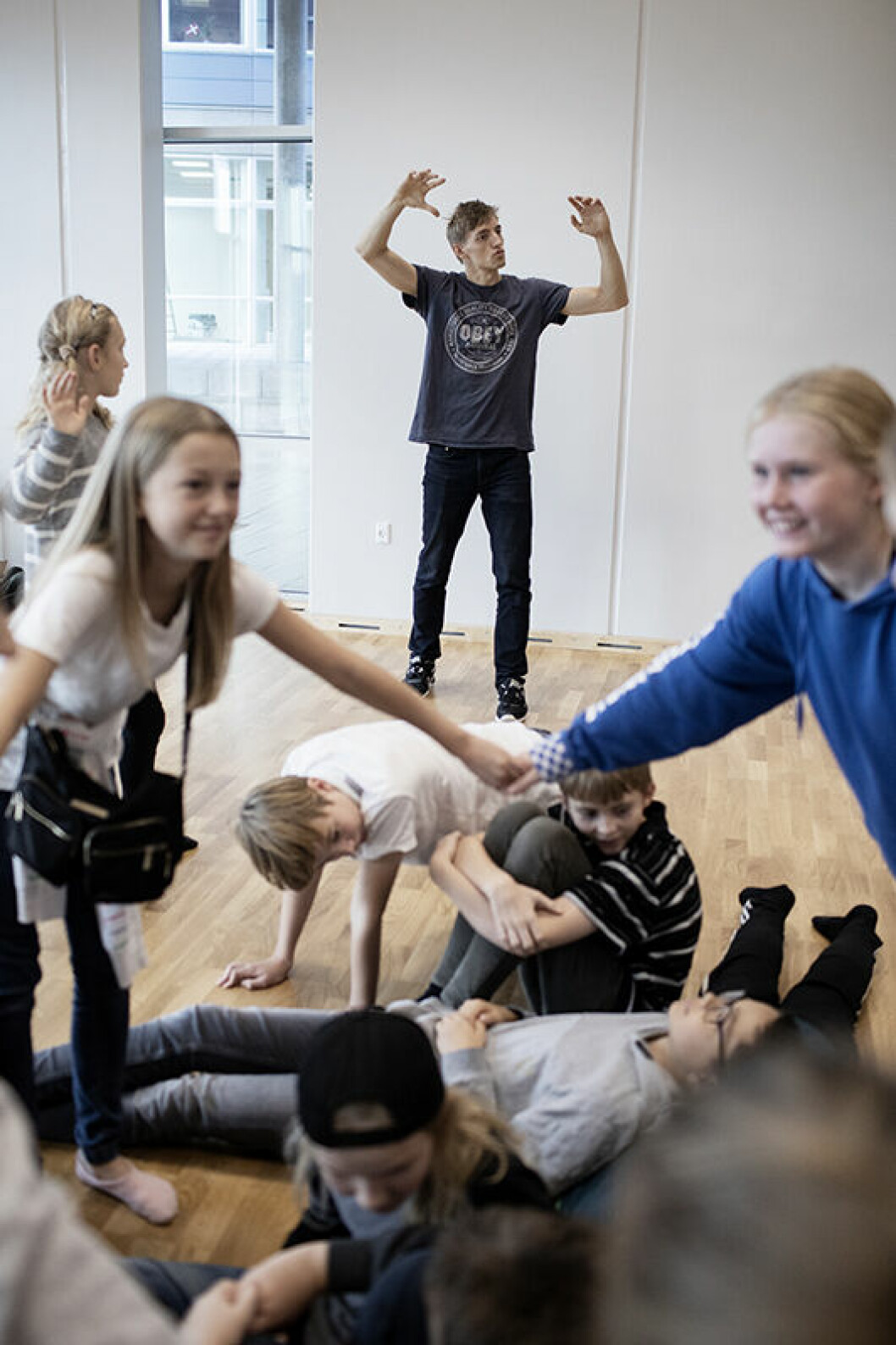 Simon Søndergaard har som dansklærer på Lisbjergskolen i Aarhus Kommune været med i et forskningsprojekt om bevægelse  som et didaktisk værktøj.