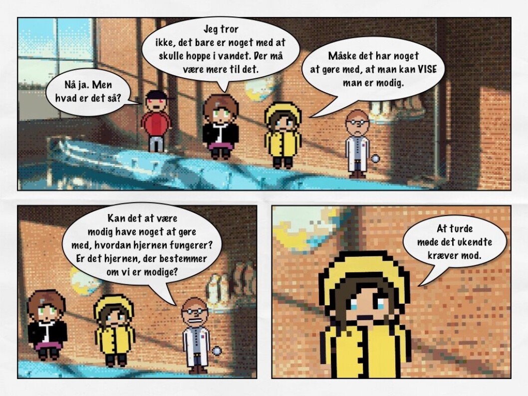 STU-eleverne fra CSV Vejle har udviklet pixelfigurerne til materialets tegneseriedel. STU-eleverne fra CSV Vejle har udviklet pixelfigurerne til materialets tegneseriedel.