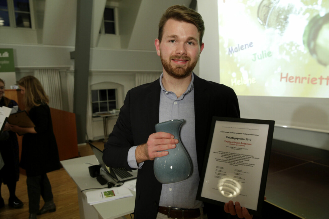 Thomas Kruse Andersen vandt Lærerprofession.dk's særpris for naturfagsprojekter