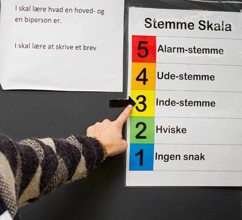Stemmeskalaen er et af de redskaber, som indgår i undervisningen af Nest-klasserne på Katrinebjergskolen i Aarhus.