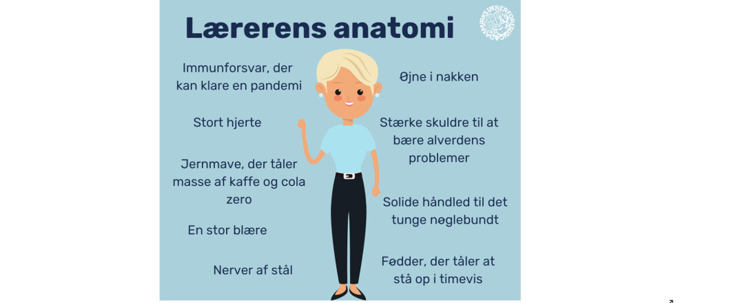 Danmarks Lærerforening delte opslaget her på Facebook tirsdag kl. 11.35. Danmarks Lærerforening delte opslaget her på Facebook tirsdag kl. 11.35.