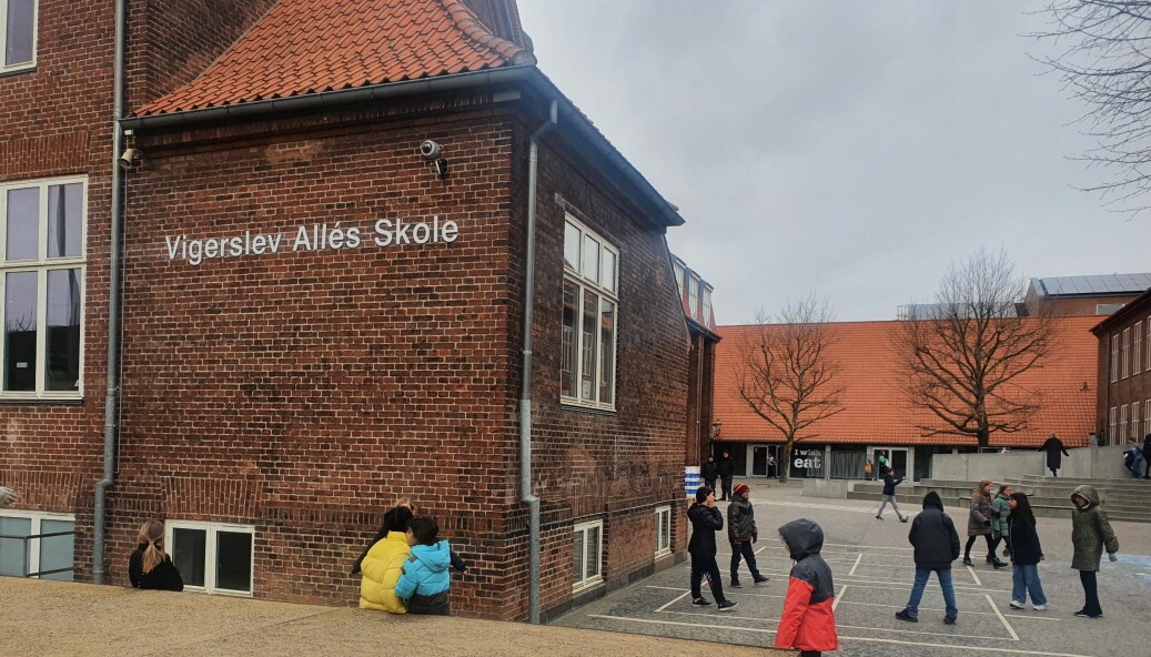 Vigerslev Allés Skole i Valby er en af de københavnske skoler med modtageklasser, der nu får elever fra Ukraine.