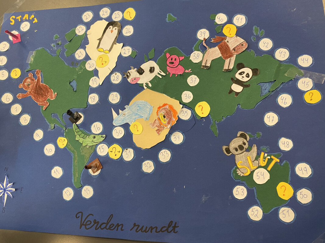 Spillepladen til spillet Spillepladen til spillet