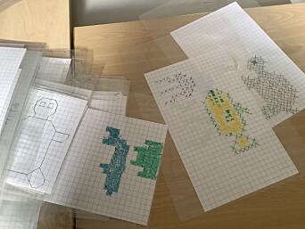 Skitser, på 1x1 cm ternet papir Skitser, på 1x1 cm ternet papir