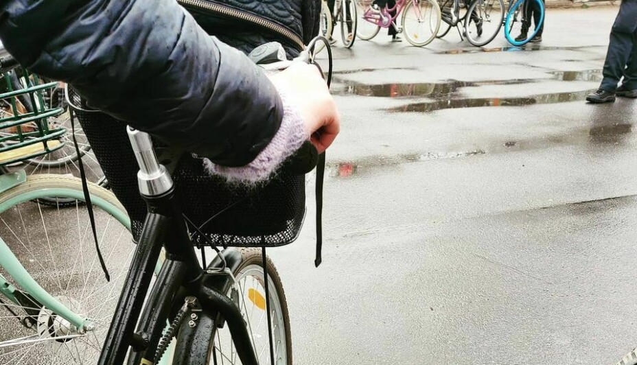 Cykelprøve i regnvejr