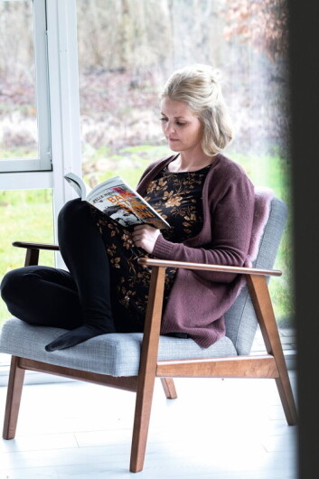 »Jeg bilder mig selv ind, at hvis jeg er bagud med rettearbejde, så kan jeg sidde og hygge mig med det, og der er ro omkring det hjemme«, fortæller Maria Roneklindt. »Jeg bilder mig selv ind, at hvis jeg er bagud med rettearbejde, så kan jeg sidde og hygge mig med det, og der er ro omkring det hjemme«, fortæller Maria Roneklindt.