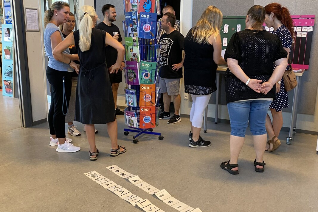 Bjergmarkskolen holdt Læringsbazar med 24 stande for lærerne i sidste uge, inden eleverne dukkede op. Bjergmarkskolen holdt Læringsbazar med 24 stande for lærerne i sidste uge, inden eleverne dukkede op.