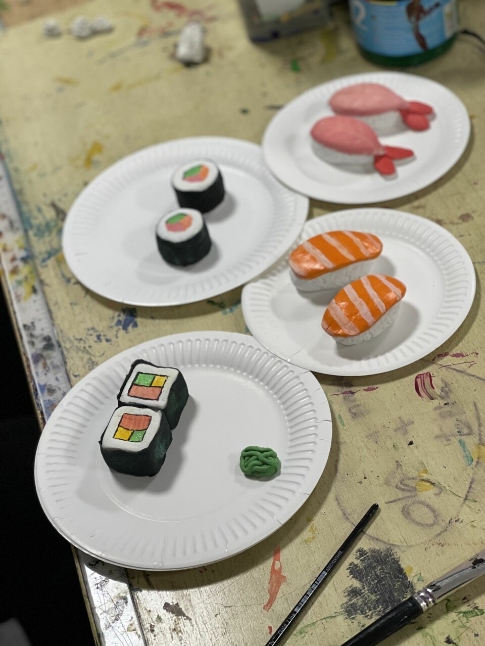 Nogle af de elever, der skulle lave instafriendly mad, valgte sushi, fordi det ser dyrt, smart og flot ud.