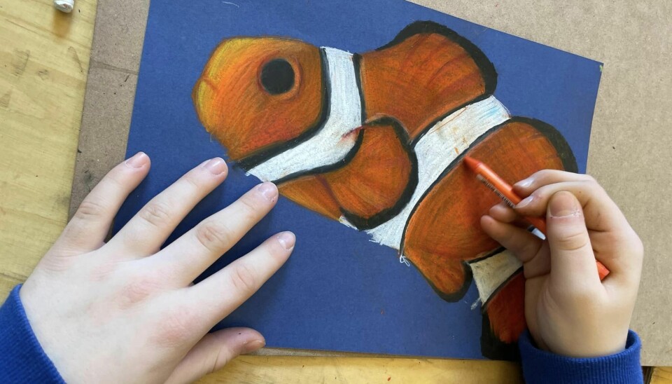 I går arbejdede over 140 skoler og andre institutioner med billedkunst. På Lykke Andersens skole blev der arbejdet med fisk