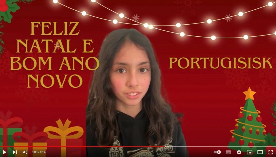 1. december er det portugisisk, hvor eleverne kan lære at sige glædelig jul og godt nytår.