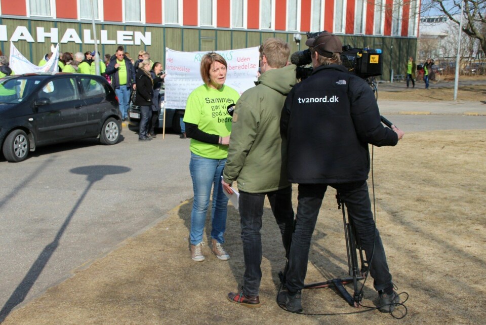 FTR Gitte Lilholt interviewes at TV2 Nord