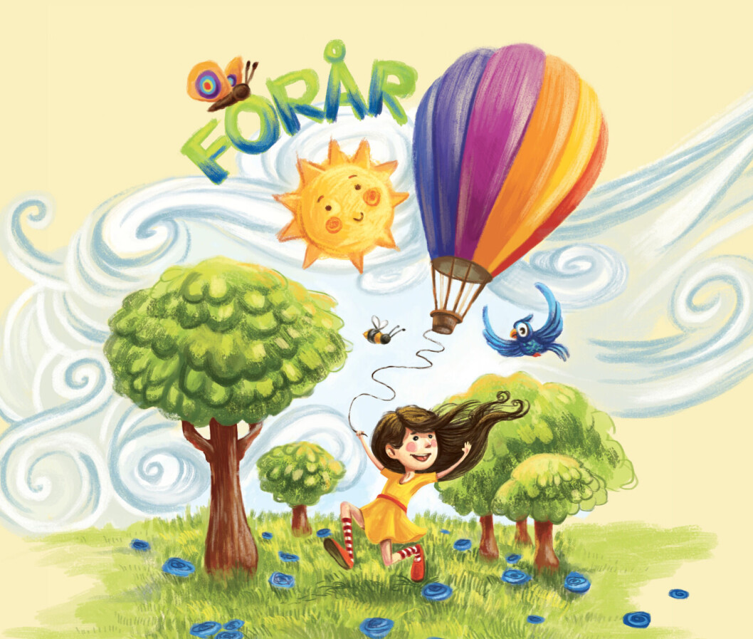 Et eksempel på en af de illustrationer, som man kan finde i bogen under temaer forår... Et eksempel på en af de illustrationer, som man kan finde i bogen under temaer forår...